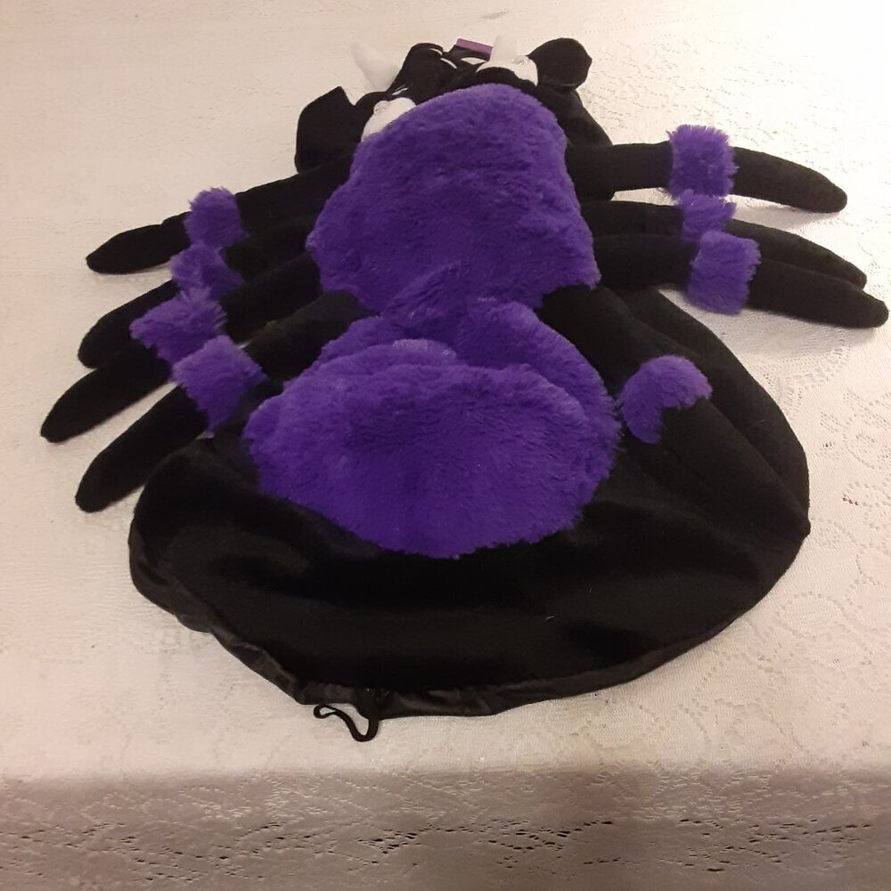 Pet Luv (XL) 22" - 24" Dog's Black Spider Halloween Outfit w/Hood.